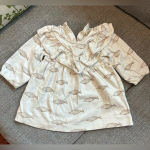 Kate Quinn Narwhal Print Ruffled Dress